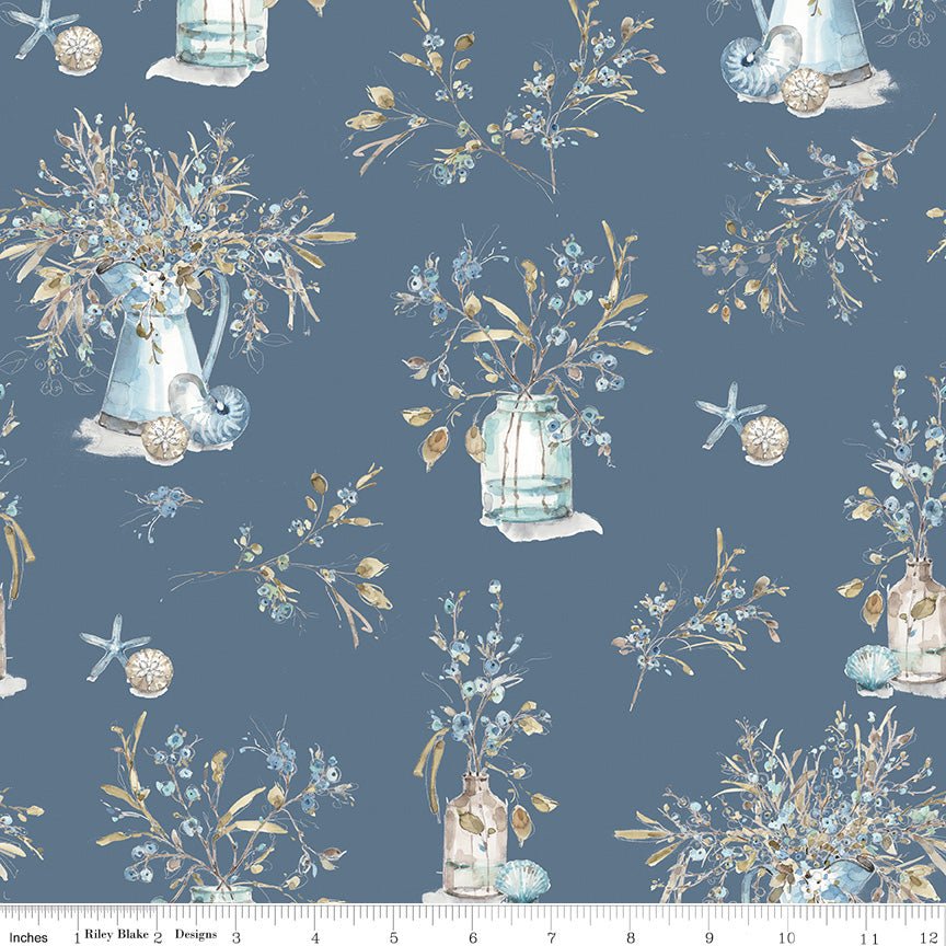 Blue Escape Coastal Main Colonial Cotton Yardage by Lisa Audit | Riley Blake Designs -C14510-COLONIAL - Justin Fabric!