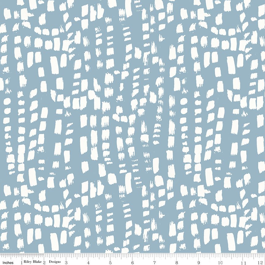 Blue Escape Coastal Texture Blue Cotton Yardage by Lisa Audit | Riley Blake Designs -C14514-BLUE - Justin Fabric!