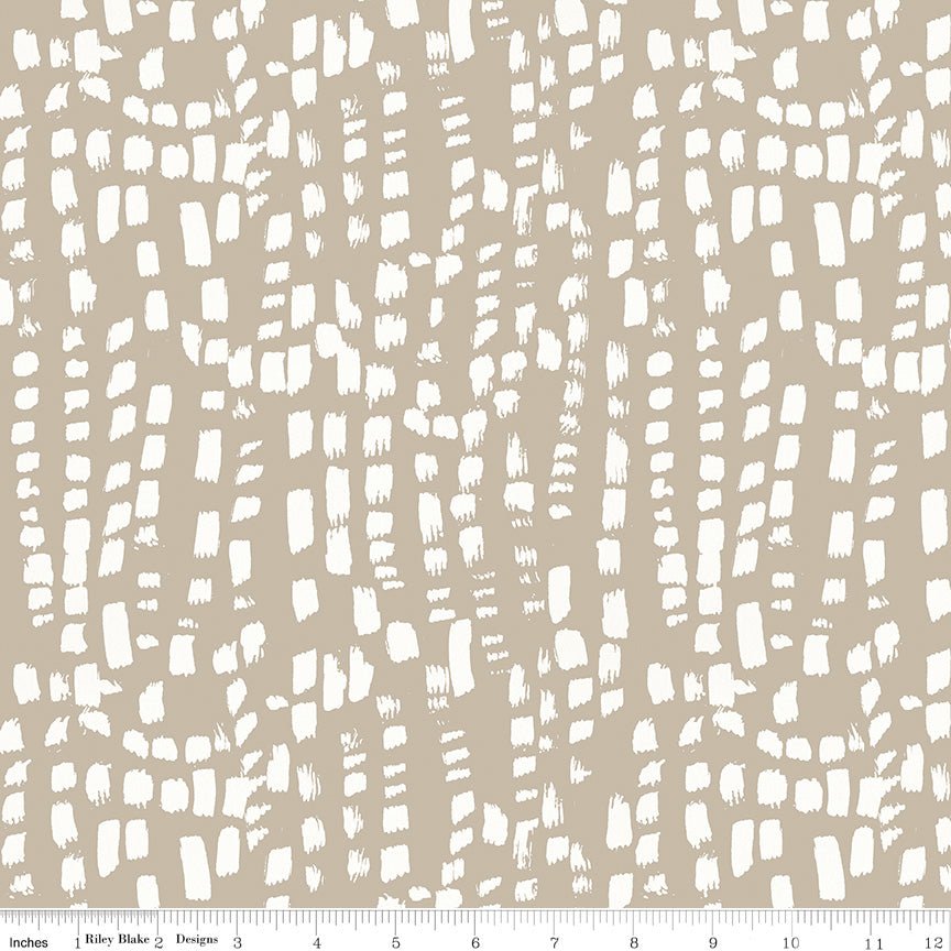 Blue Escape Coastal Texture Taupe Cotton Yardage by Lisa Audit | Riley Blake Designs -C14514-TAUPE - Justin Fabric!