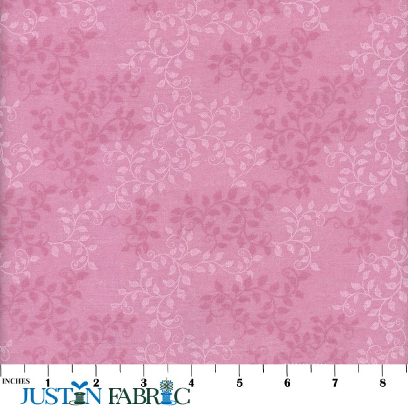 Pink Orchid Smoke Leaves 108" Wide Cotton Flannel Yardage by Mook Fabrics | SKU: MWB105897