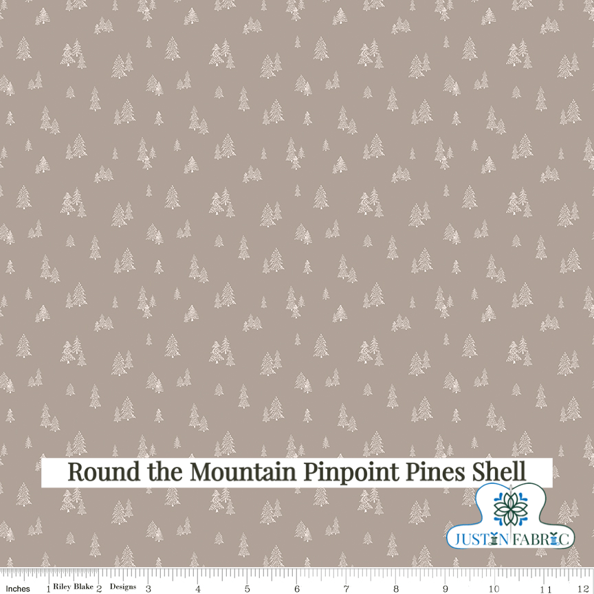 Round the Mountain Pinpoint Pines Shell Yardage| SKU: C13817-SHELL -C13817-SHELL - Justin Fabric!