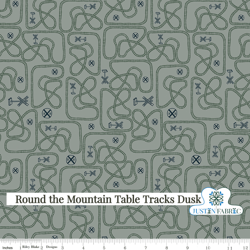 Round the Mountain Table Tracks Dusk Yardage| SKU: C13812-DUSK -C13812-DUSK - Justin Fabric!