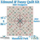 Edmund & Fanny Mansfield Park Quilt Kit by the RBD Designers | Riley Blake Designs image of quilt top with description