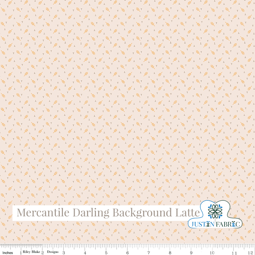Mercantile Darling Background Latte Yardage| SKU: C14402-LATTE Pre-order (December 2023) -C14402-LATTE - Justin Fabric!