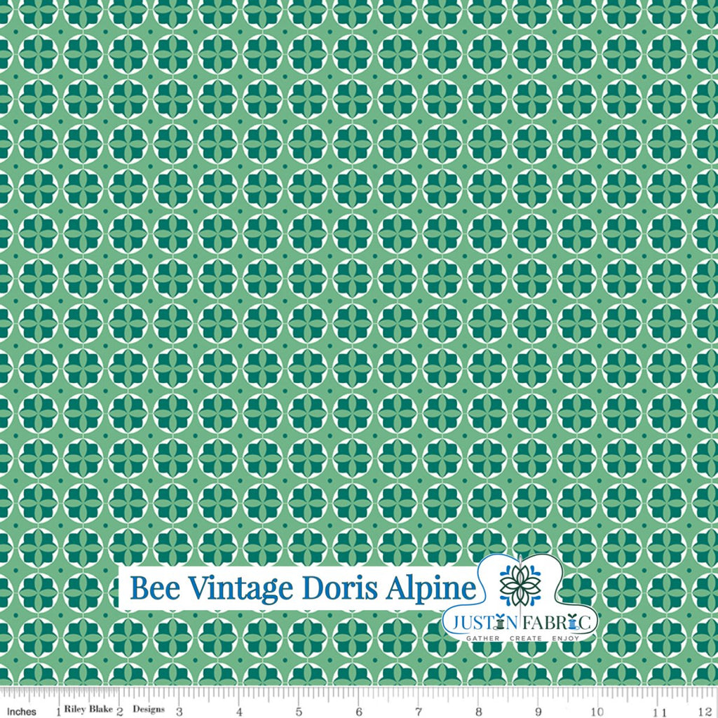 Bee Vintage Doris Alpine Yardage - Lori Holt | Riley Blake Designs SKU: C13087-ALPINE -C13087-ALPINE - Justin Fabric!
