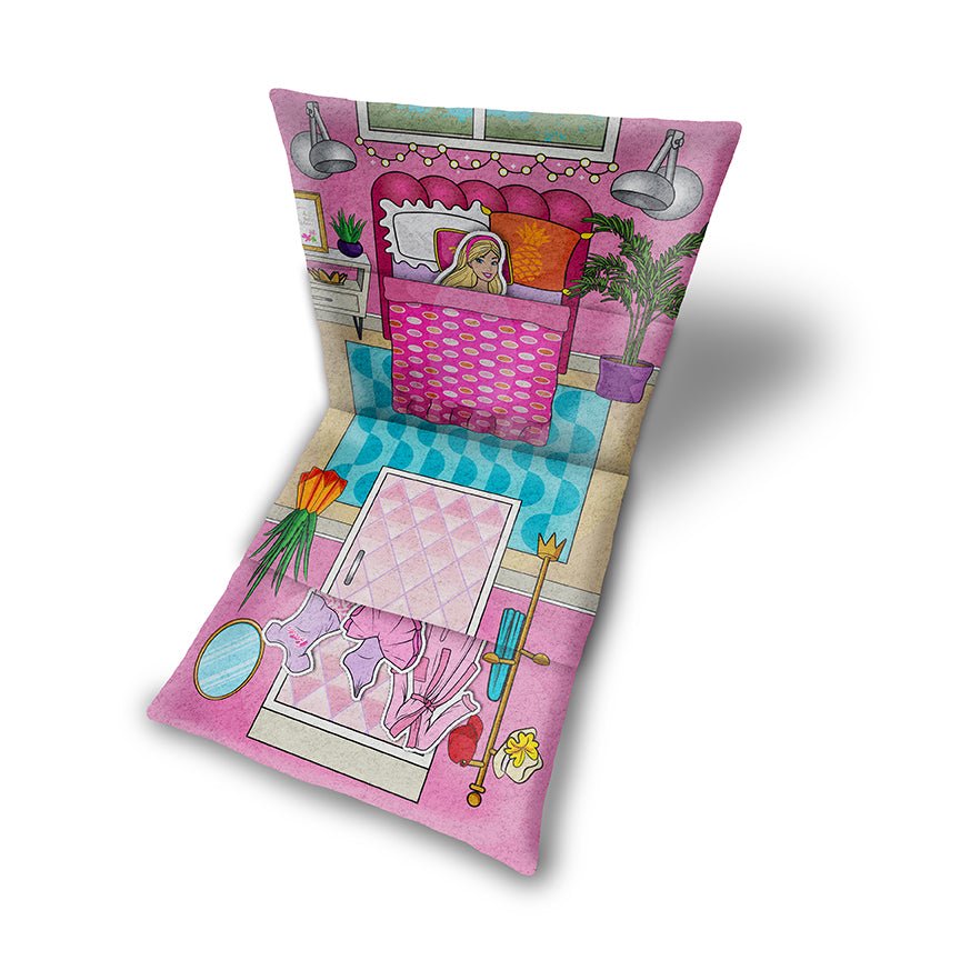 Barbie™ Girl Barbie Dream House Pack and Play Felt Panel | Riley Blake Designs #FT12995-PANEL -FT12995-PANEL - Justin Fabric!