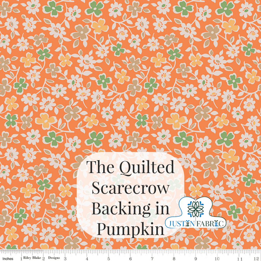 Backing Set - The Quilted Scarecrow by Lori Holt | Pre-Order (April 2024) -WB14672-PUMPKIN-2.625 - Justin Fabric!