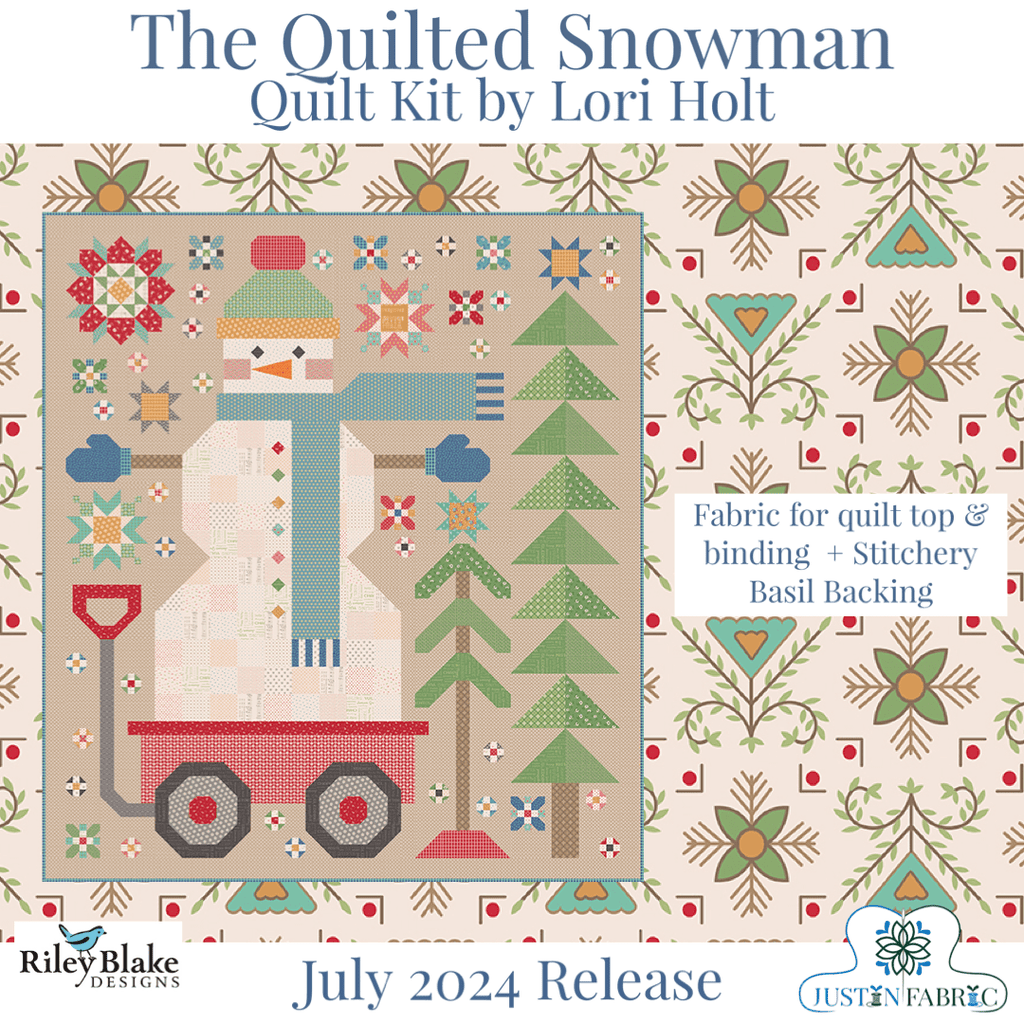 The Quilted Snowman Quilt Kit by Lori Holt | Riley Blake Designs Pre-order (July 2024) -KT-QLTDSCARECROW +TEADYEBK - Justin Fabric!