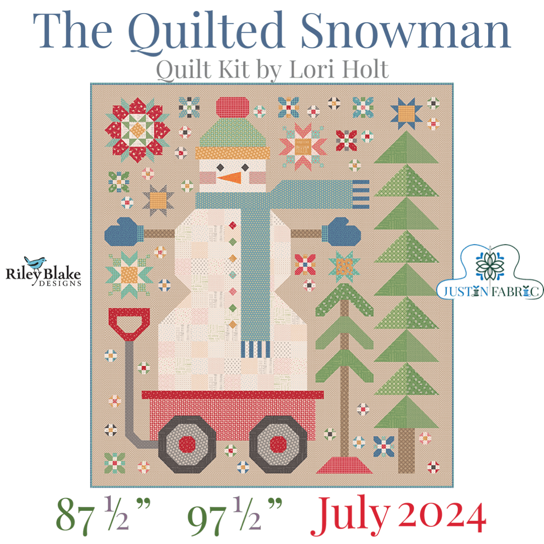The Quilted Snowman Quilt Kit by Lori Holt | Riley Blake Designs Pre-order (July 2024) -KT-QUILTEDSNOWMAN-FABRIC - Justin Fabric!