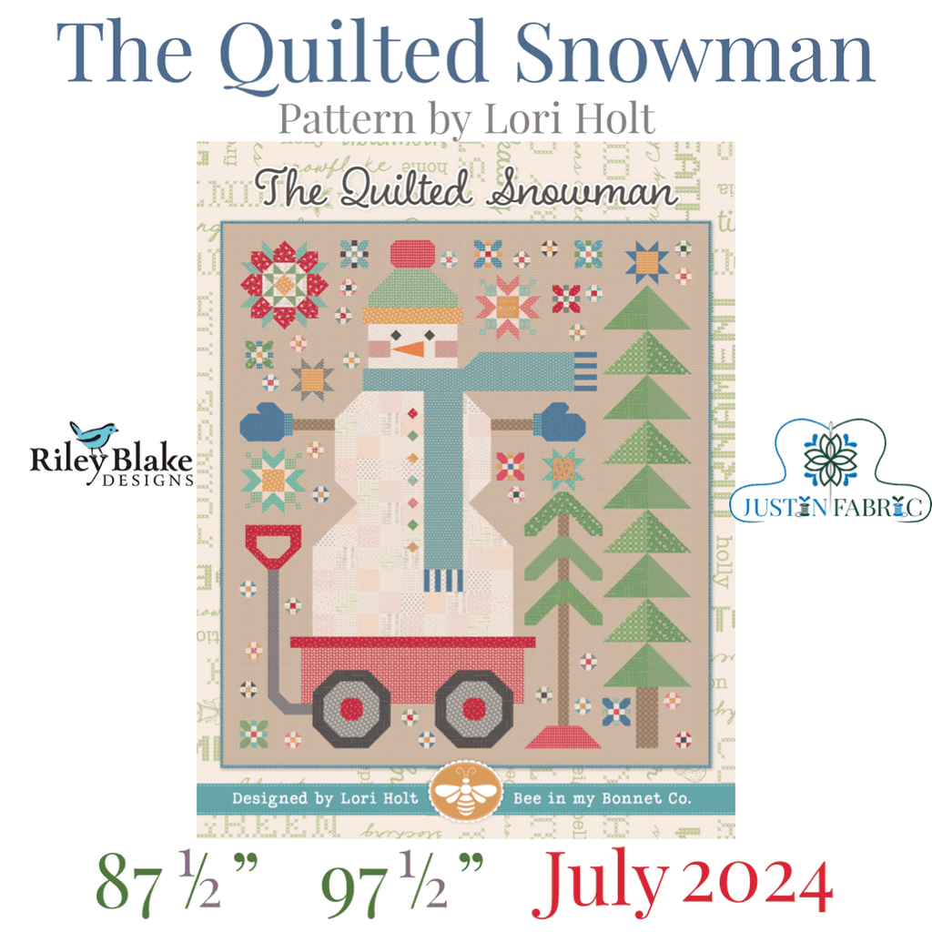 The Quilted Snowman Quilt Pattern by Lori Holt | Pre-order for July 2024 Release -P051-ISE-285 - Justin Fabric!