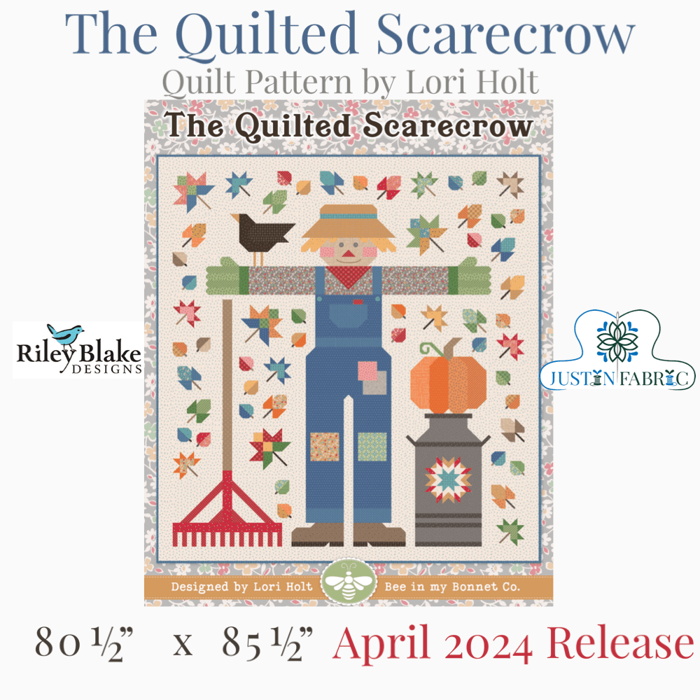 The Quilted Scarecrow Quilt Pattern by Lori Holt | Pre-order (April 2024) -P051-QUILTEDSCARECROW - Justin Fabric!
