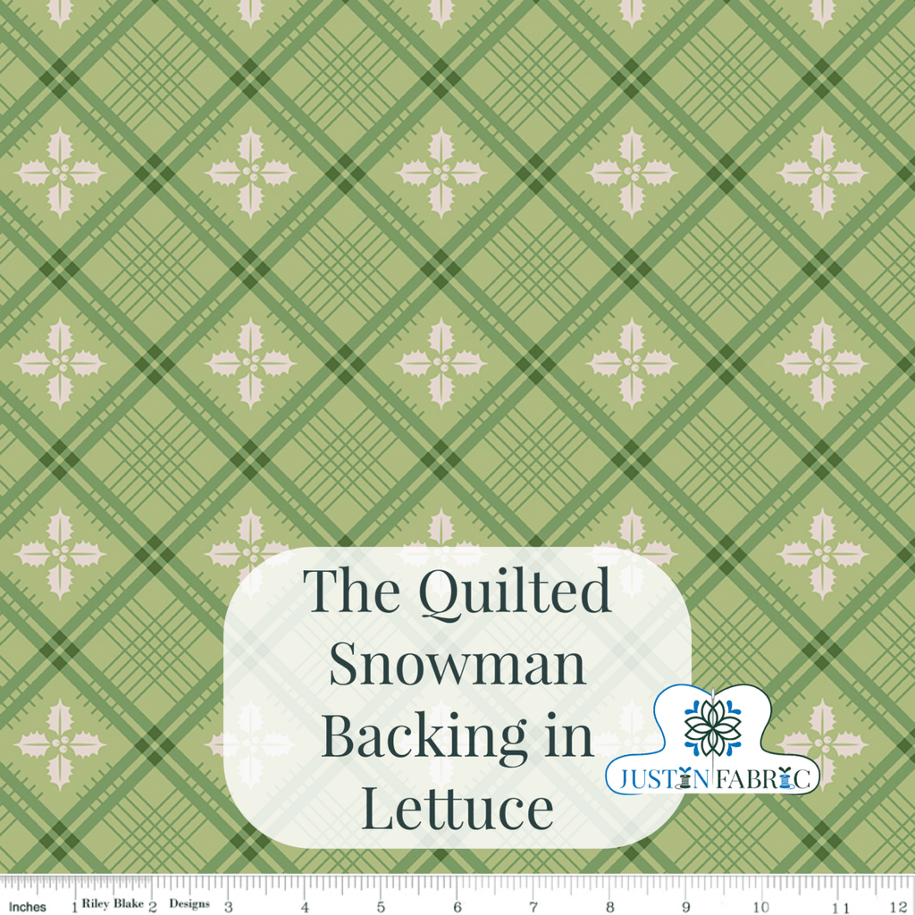 Backing Set - The Quilted Snowman by Lori Holt | Pre-Order (July 2024) -WB14927-LETTUCE-2.75 - Justin Fabric!