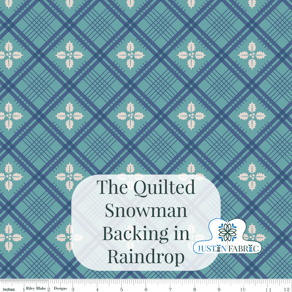Backing Set - The Quilted Snowman by Lori Holt | Pre-Order (July 2024) -WB14927-RAINDROP-2.75 - Justin Fabric!