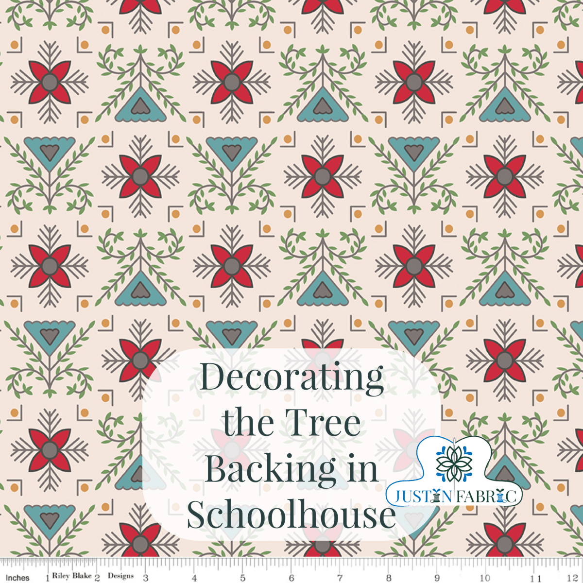 Backing Set - Decorating the Tree Quilt by Lori Holt | Pre-Order (August 2024) -WB14928-SCHOOL-2.5 - Justin Fabric!