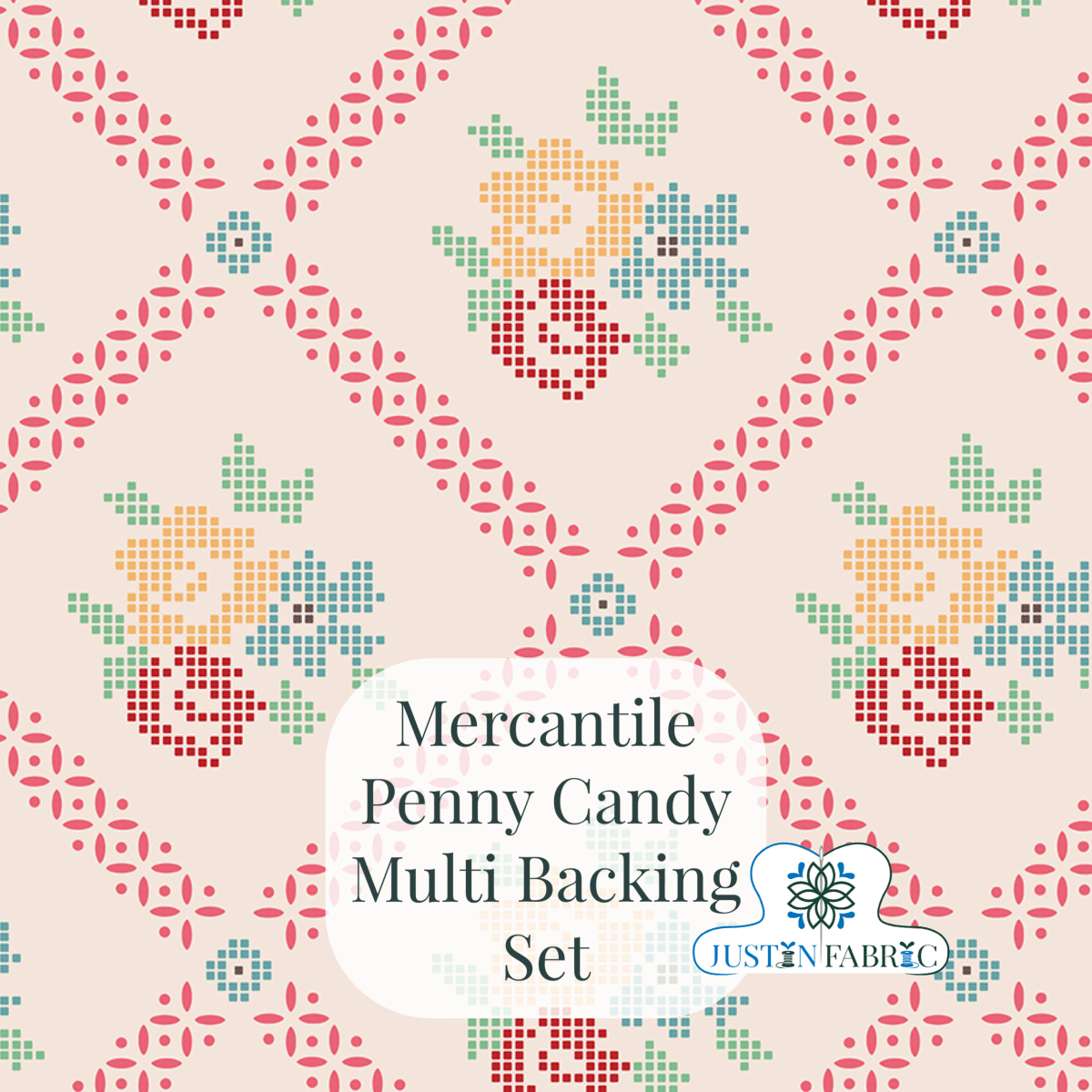 Backing Set - Mercantile Penny Candy by Lori Holt Pre-Order (January 2024) -WB14408-MULTI-2 - Justin Fabric!