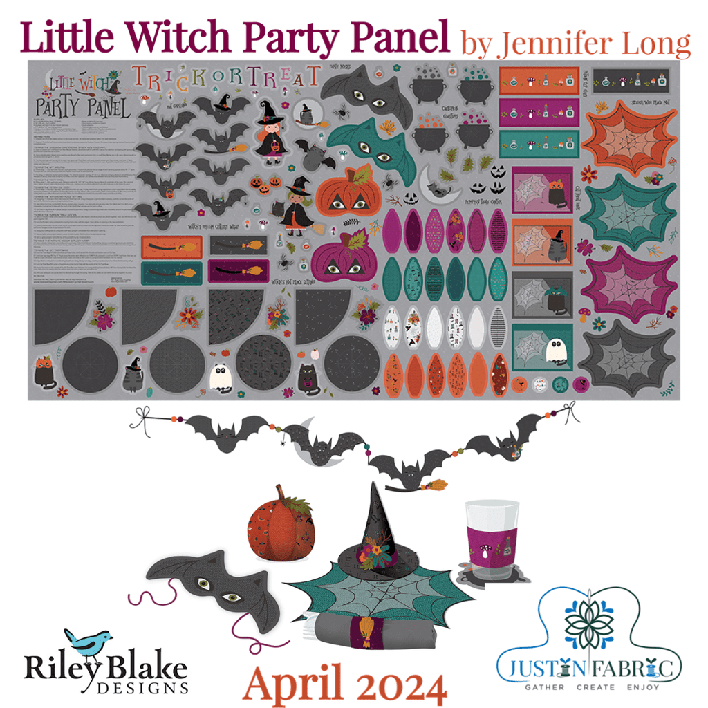 Little Witch Party Felt Panel by Jennifer Long | Pre-order (April 2024) -FT14567-PANEL - Justin Fabric!