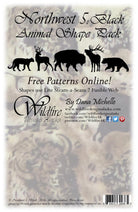 Northwest 5: Black Animal Shape Pack by Dana Michelle -WDA1606B - Justin Fabric!