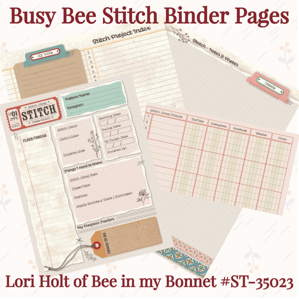 Lori Holt Busy Bee Stitch Binder Pages | Riley Blake Designs ST-35023 -ST-35023 - Justin Fabric!