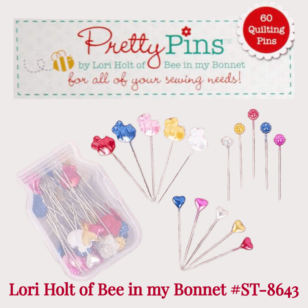 Lori Holt Quilting Pretty Pins™ 60 pcs | Riley Blake Designs #ST-8643 -ST-8643 - Justin Fabric!