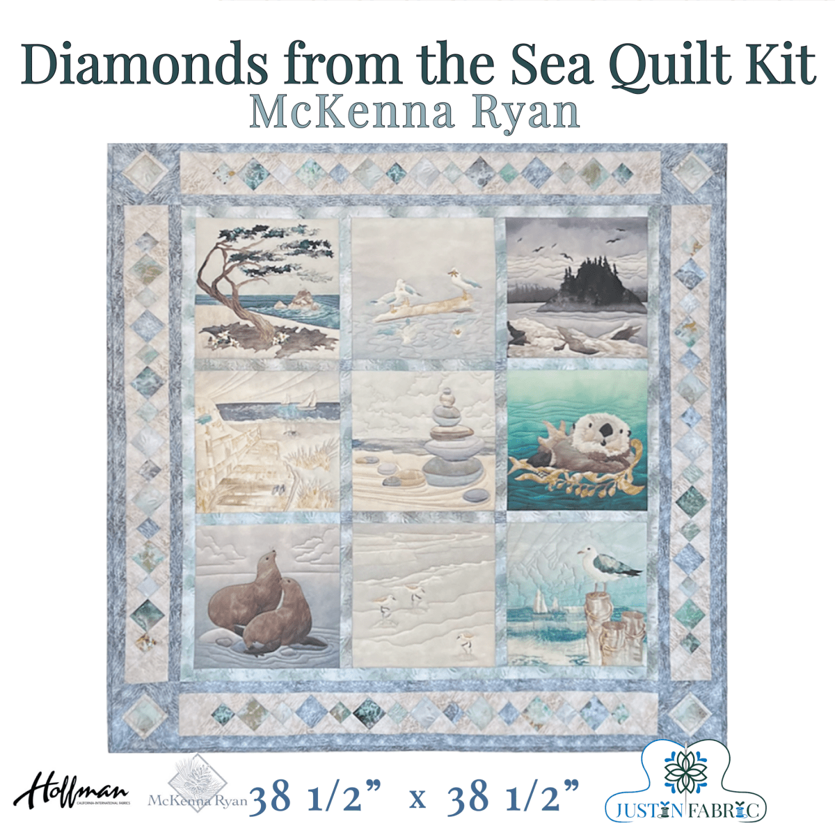 Diamonds from the Sea Pieced Quilt Kit by McKenna Ryan | Hoffman Fabrics -DFTS-COMP - Justin Fabric!