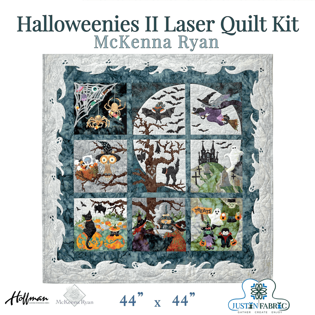 Halloweenies II Complete Laser Cut Fabric Kits with Borders by McKenna Ryan |Hoffman Fabrics -LKBOO2-COMP - Justin Fabric!