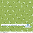 Spring Barn Quilts Quilt Blocks Green Yardage| SKU: C14332-GREEN Pre-order (January 2024) -C14332-GREEN - Justin Fabric!