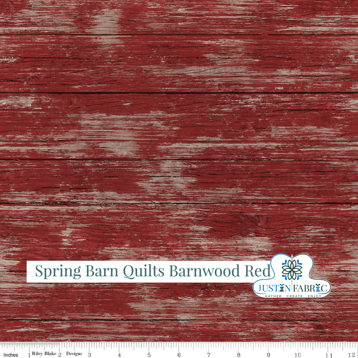 Spring Barn Quilts Barnwood Red Yardage| SKU: C14334-RED Pre-order (January 2024) -C14334-RED - Justin Fabric!