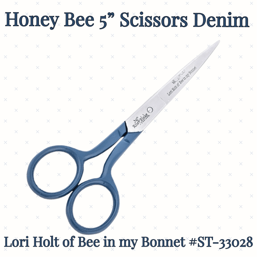 Lori Holt Honey Bee 5" Scissors Denim | Riley Blake Designs ST-33028 -ST-33028 - Justin Fabric!
