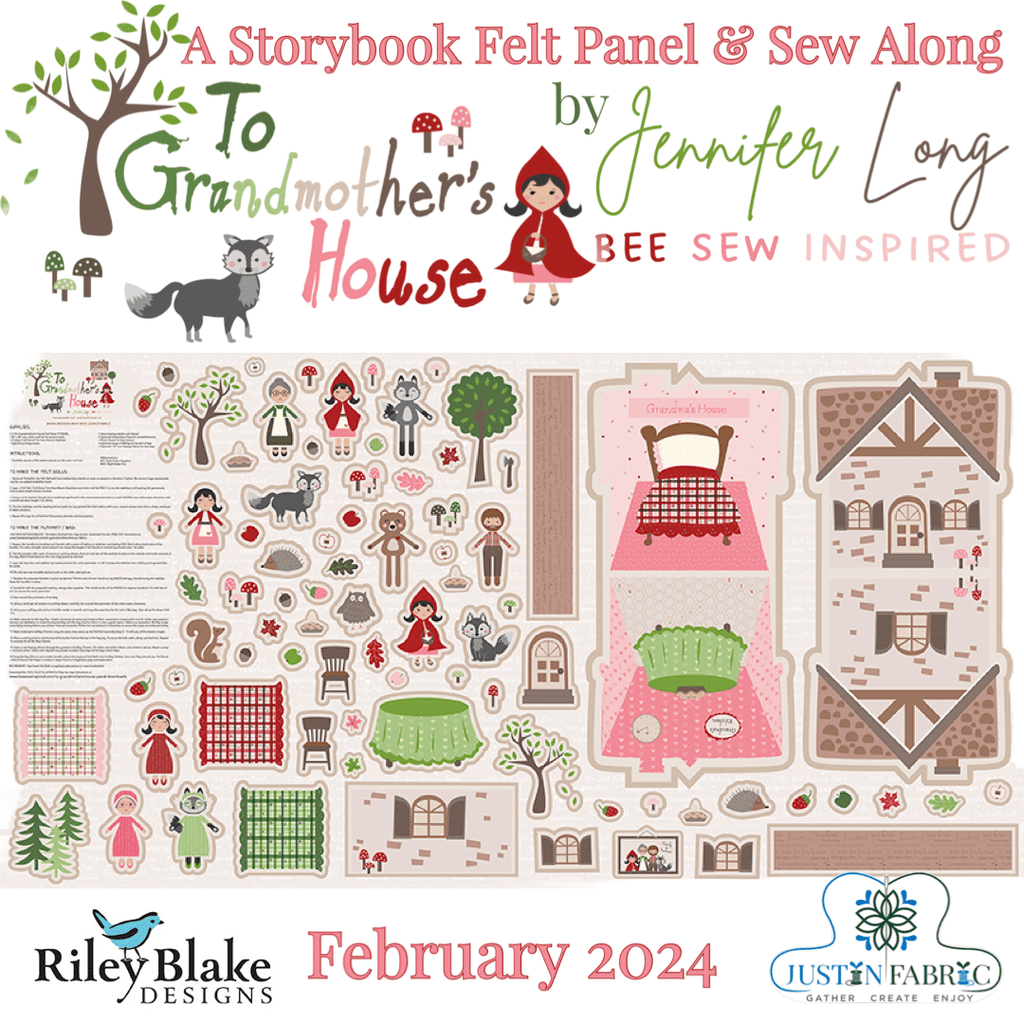 To Grandmother’s House Felt Panel by Jennifer Long | Riley Blake Designs Pre-order (February 2024) -FT14379-PANEL - Justin Fabric!