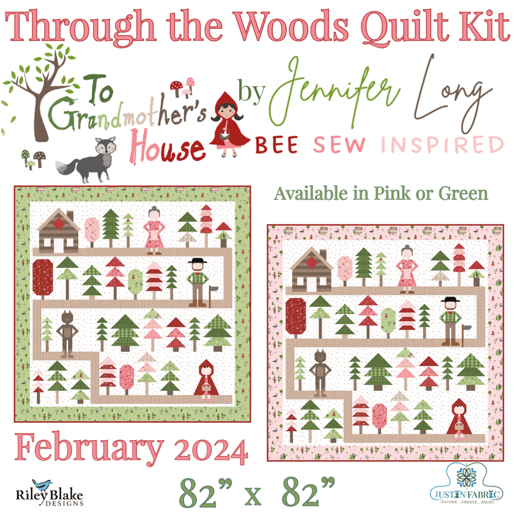 Through the Woods Quilt Kit by Jennifer Long | Riley Blake Designs Pre-Order (March 2024) -SA-THRUTHEWOODS-GREEN - Justin Fabric!