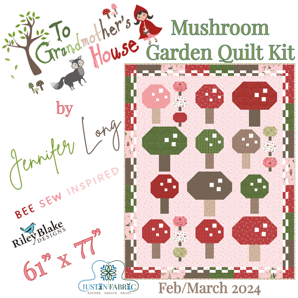 Mushroom Garden Quilt Kit by Jennifer Long | Riley Blake Designs Pre-Order (March 2024) -KT-MUSHROOMGARDEN - Justin Fabric!