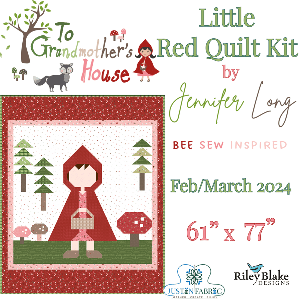 Little Red Quilt Kit featuring To Grandmother's House Fabrics by Jennifer Long | Riley Blake Designs Pre-Order (March 2024) -KT-LITTLERED - Justin Fabric!
