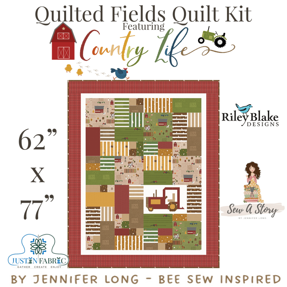 Quilted Fields Quilt Kit by Jennifer Long | Riley Blake Designs -KT-QUILTEDFIELDS-GREEN - Justin Fabric!