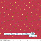 Market Street Flower Grid Berry Yardage | SKU: C14128-BERRY -C14128-BERRY - Justin Fabric!