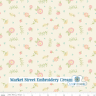 Market Street Embroidery Cream Yardage | SKU: C14126-CREAM -C14126-CREAM - Justin Fabric!