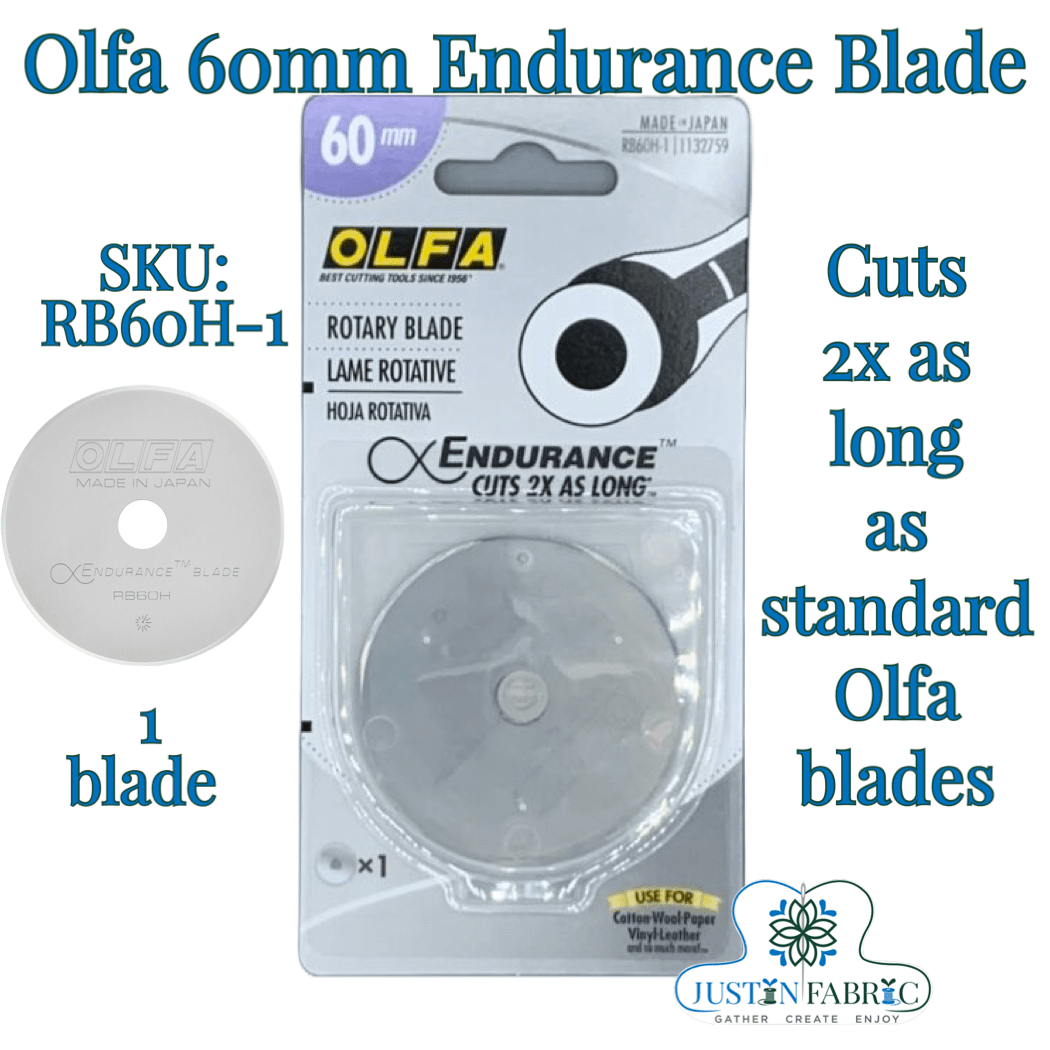 Olfa 60mm Endurance Rotary Cutter Blade | SKU: RB60H-1 -RB60H-1 - Justin Fabric!