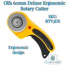 Olfa 60mm Deluxe Rotary Cutter | SKU: RTY3DX -RTY3DX - Justin Fabric!