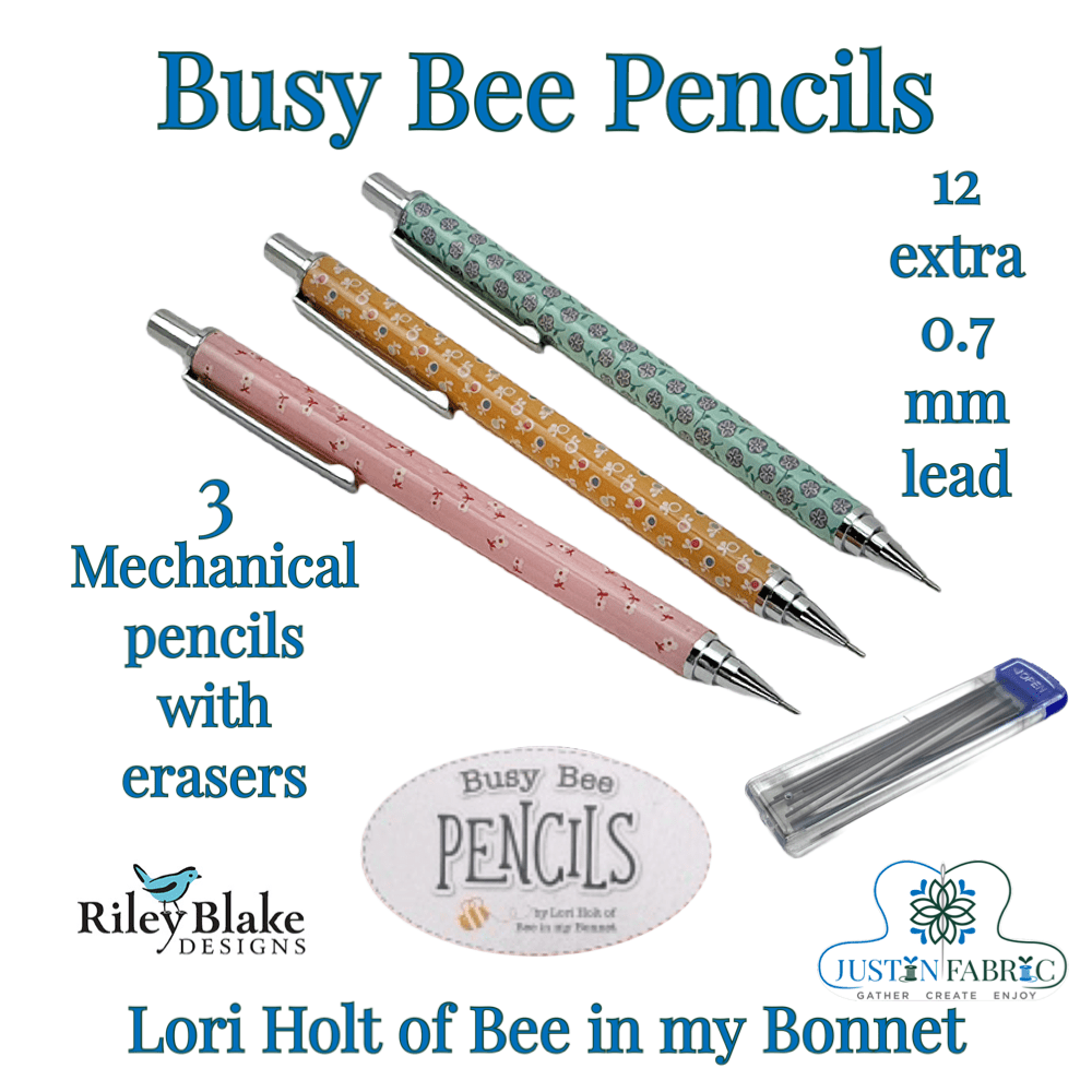 Lori Holt Busy Bee Mechanical Pencils | SKU: ST-33034 -ST-33034 - Justin Fabric!