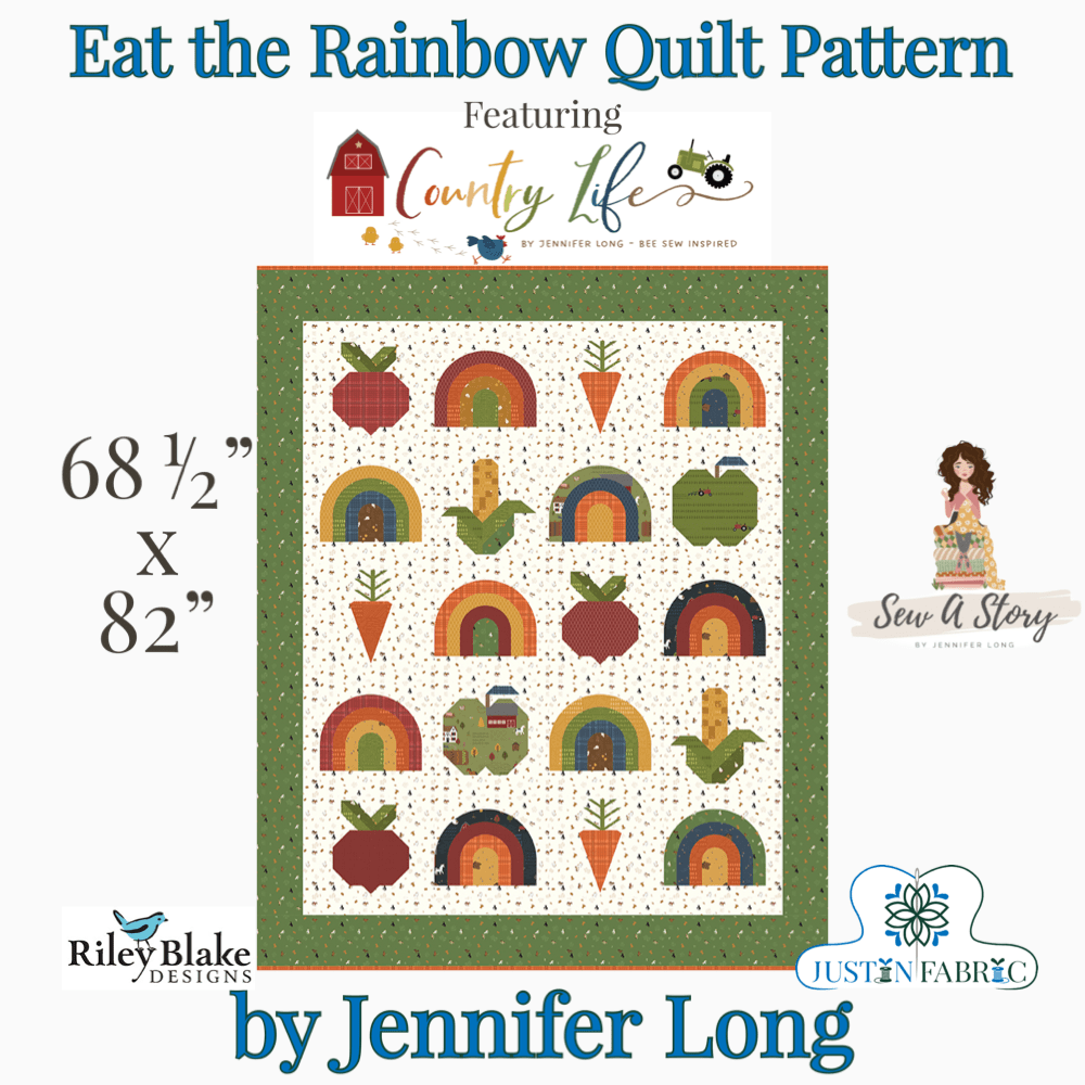 Eat the Rainbow Quilt Pattern |Bee Sew Inspired #P177-EATTHERAINBOW - Justin Fabric!