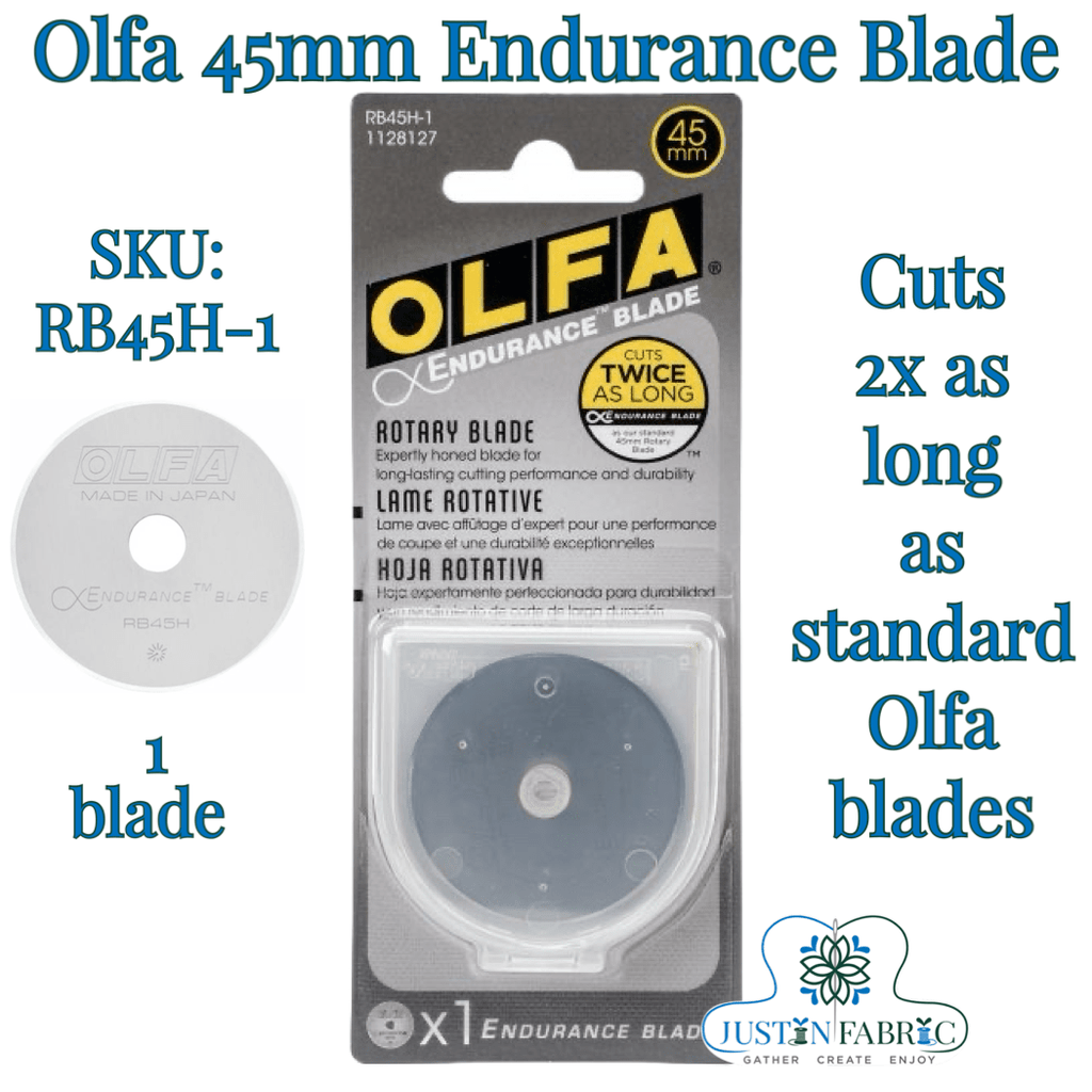 Olfa 45mm Endurance Rotary Cutter Blade -RB45H-1 - Justin Fabric!
