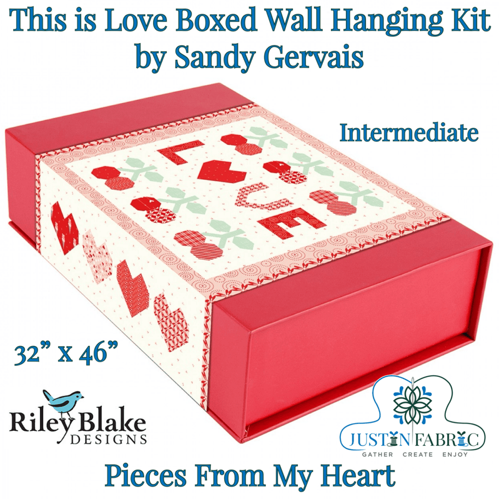 This is Love Boxed Quilt Kit featuring I Love Us by Sandy Gervais | Riley Blake Designs -KT-13960 - Justin Fabric!