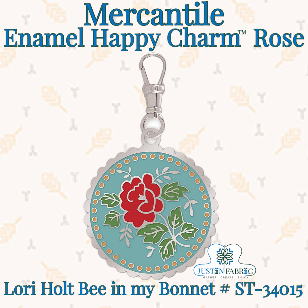 Lori Holt Mercantile Enamel Happy Charm™ Rose | Riley Blake Designs #ST-34015 -ST-34015 - Justin Fabric!
