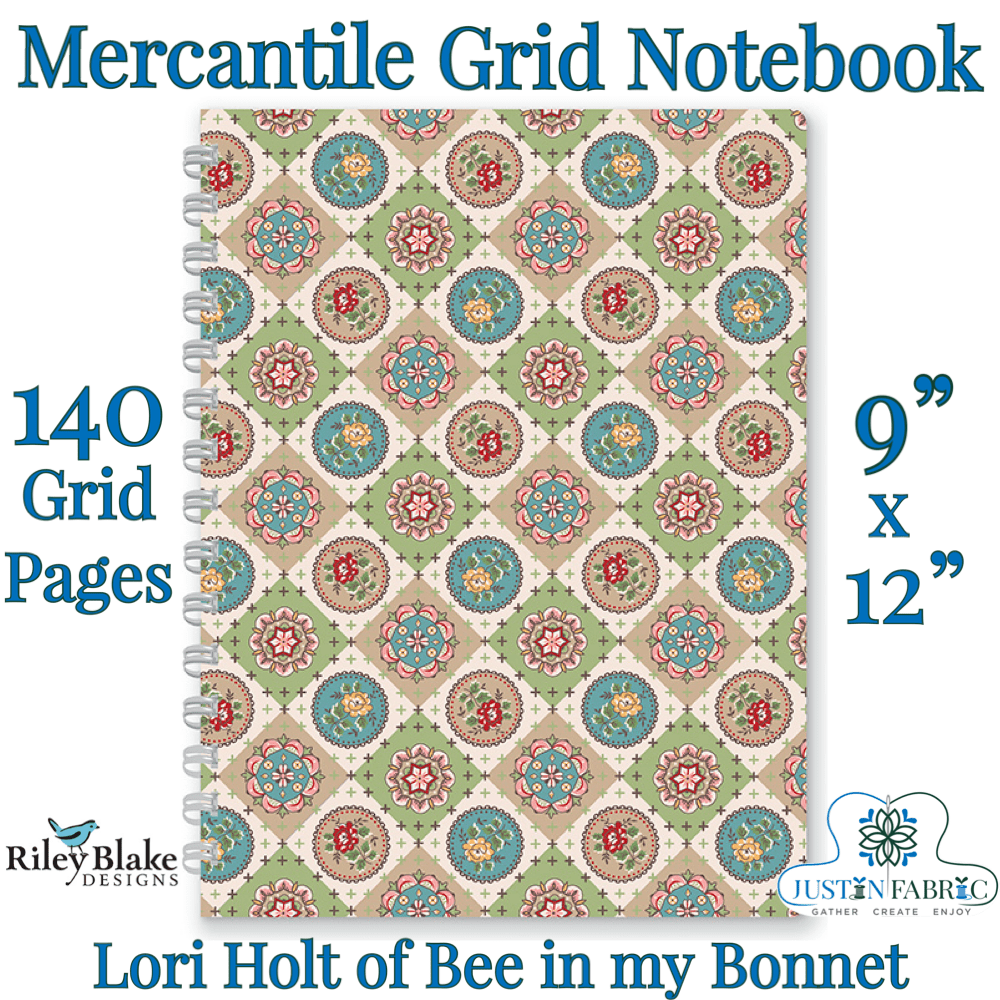 Mercantile Grid Paper Notebook | Lori Holt for Riley Blake Designs -ST-21959 - Justin Fabric!
