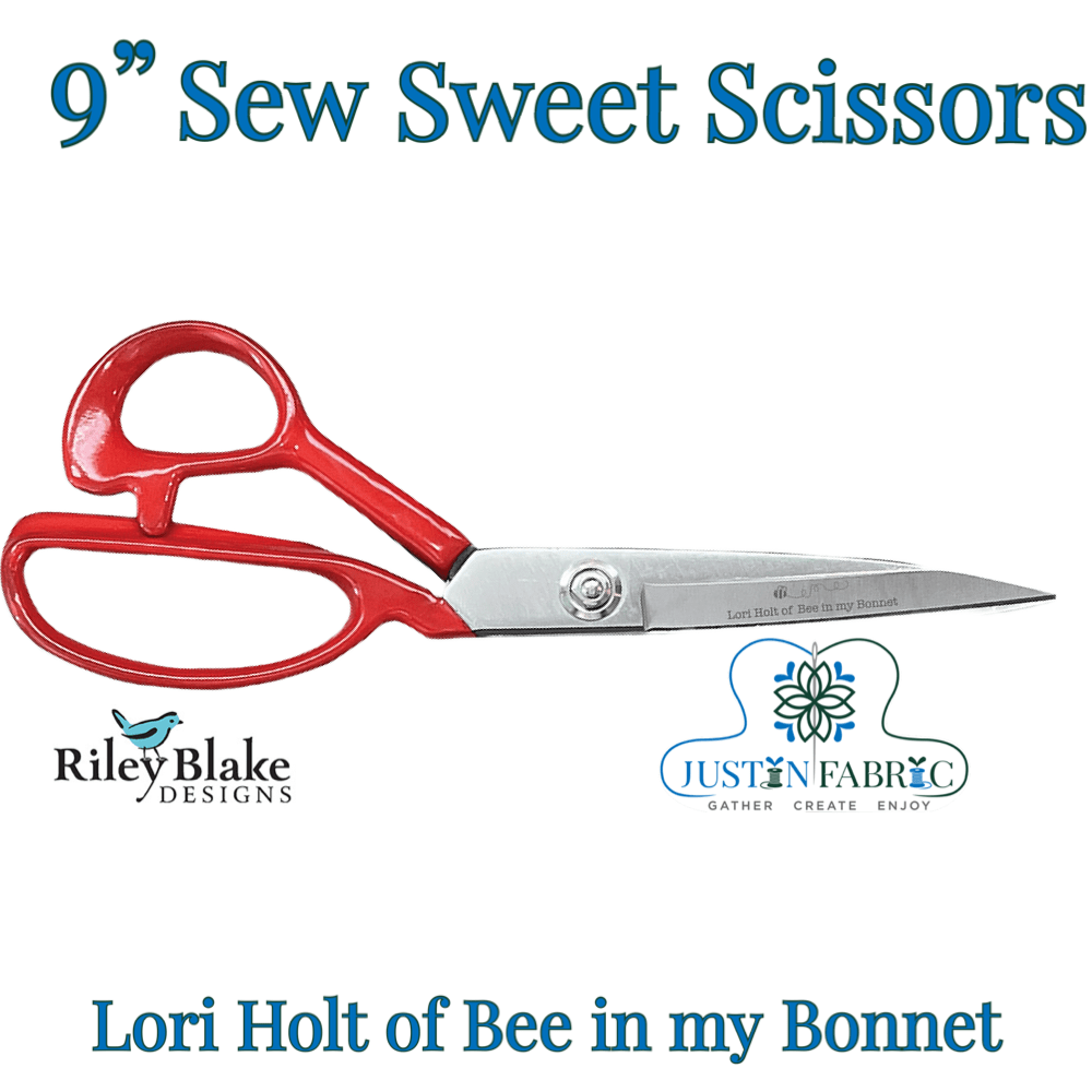 Lori Holt Sew Sweet 9" Scissors | Riley Blake Designs ST-34011 - Justin Fabric!