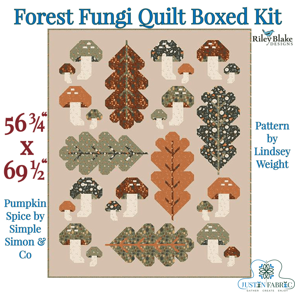 The Forest Fungi Quilt Boxed Kit | Pre-order -KT-14990 - Justin Fabric!