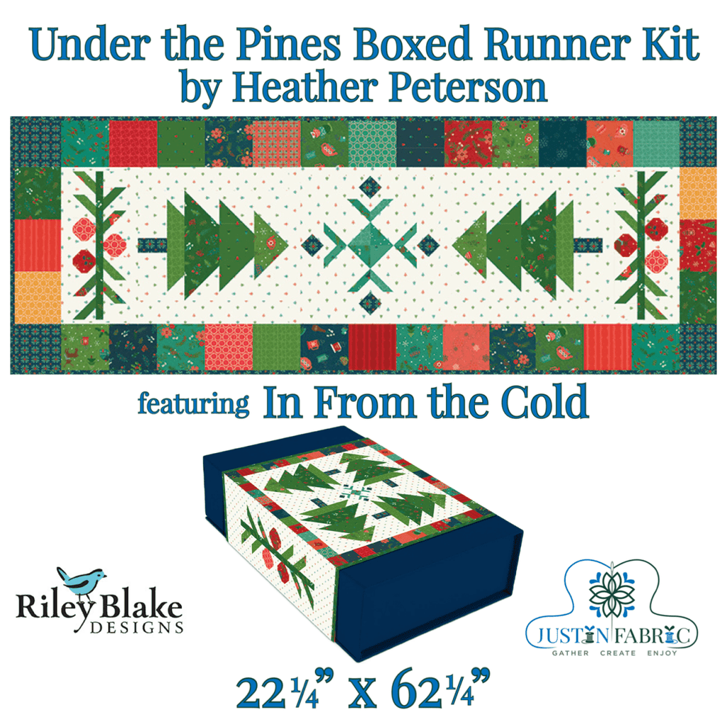 Under the Pines Runner Boxed Kit - In From the Cold by Heather Peterson | Riley Blake Designs Pre-Order -KT-14861 - Justin Fabric!