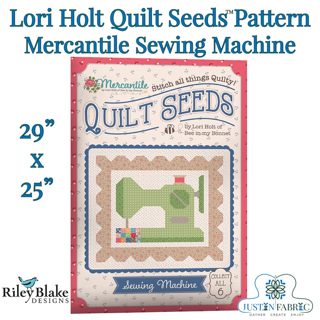 Lori Holt Mercantile Quilt Seeds™ Pattern Sewing Machine | Riley Blake Designs -ST-34025 - Justin Fabric!