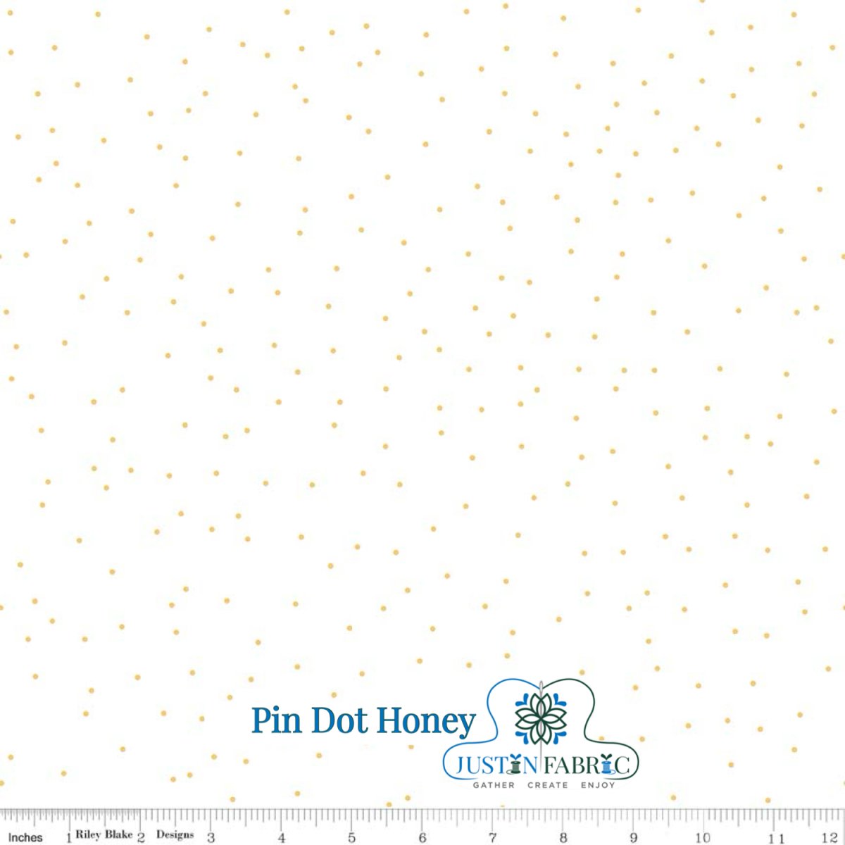 Pin Dot Honey Yardage - Lori Holt | Riley Blake Designs, SKU: C705-HONEY -C705-HONEY - Justin Fabric!