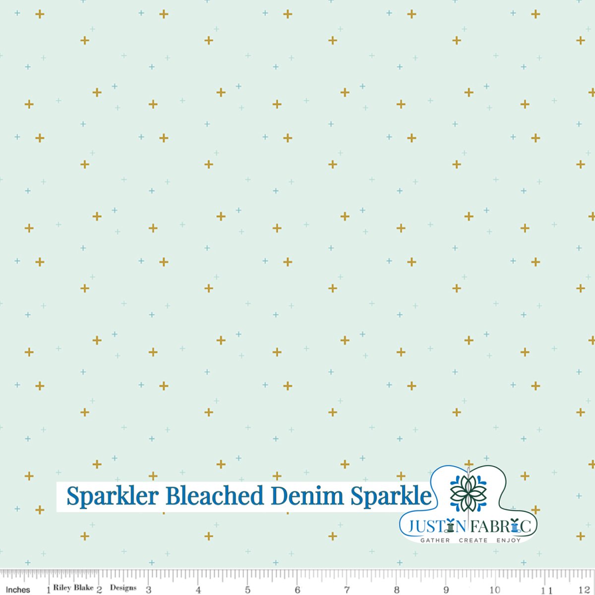 Sparkler Bleached Denim Sparkler Yardage - Melissa Mortensen | Riley Blake Designs, SKU: SC650-BLEACHED -SC650-BLEACHED - Justin Fabric!