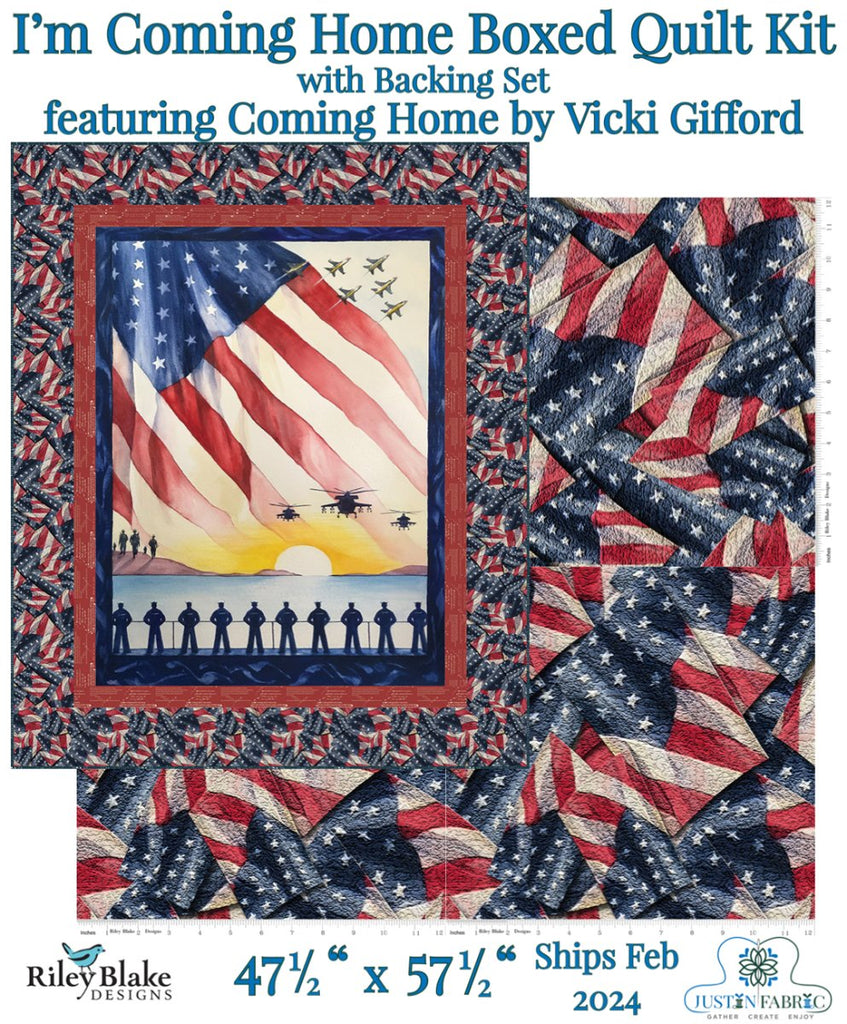I'm Coming Home Boxed Panel Quilt Kit by the RBD designers- Coming Home by Vicki Gifford | Riley Blake Designs Pre-Order (February 2024) -KT-14421 - Justin Fabric!